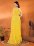 1RICH LOOK GEORGETTE FOIL PRINTED SAREE WITH UNSTITCHED BLOUSE PARTY WEAR WHOLESALE PRICE ETHNIC GARMENT (17)