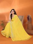 1RICH LOOK GEORGETTE FOIL PRINTED SAREE WITH UNSTITCHED BLOUSE PARTY WEAR WHOLESALE PRICE ETHNIC GARMENT (17)