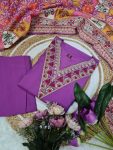 1TRANDING VISCOSE CHANDERI SEQUENCE CODING EMBROIDERY WORK TOP BOTTOM WITH DUPATTA FESTIVE WEAR WHOLESALE PRICE ETHNIC GARMENT (15)