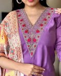 1TRANDING VISCOSE CHANDERI SEQUENCE CODING EMBROIDERY WORK TOP BOTTOM WITH DUPATTA FESTIVE WEAR WHOLESALE PRICE ETHNIC GARMENT (15)
