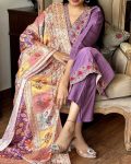 1TRANDING VISCOSE CHANDERI SEQUENCE CODING EMBROIDERY WORK TOP BOTTOM WITH DUPATTA FESTIVE WEAR WHOLESALE PRICE ETHNIC GARMENT (15)