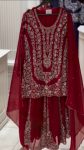 2DESIGNER GEORGETTE THREAD WITH SEQUENCE WORK TOP PALAZZO WITH DUPATTA FESTIVE WEAR WHOLESALE PRICE ETHNIC GARMENT (11)