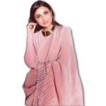 2FANCY CHINON CRUSHED SAREE WITH UNSTITCHED BLOUSE PARTTY WEAR WHOLESALE PRICE ETHNIC GARMENT (11)