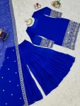 2FANCY GEORGETTE THREAD WITH SEQUENCE WORK TOP SHARARA WITH DUPATTA FESTIVE WEAR WHOLESALE PRICE ETHNIC GARMENT (19)