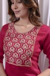 2FANCY VICHITRA SILK EMBROIDERY WORK TOP BOTTOM SET FESTIVE WEAR WHOLESALE PRICE ETHNIC GARMENT (4)