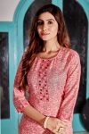 2NEW ARRIVAL COTTON BLEND FOIL PRINT AND MIRROR WORK TOP PANT SET CASUAL WEAR WHOLESALE PRICE ETHNIC GARMENT (11)