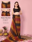 2NEW ARRIVAL SOFT NYLON THREE TONE COLOR SHADE READY TO WEAR SAREE WITH UNSTITCHED BLOUSE CASUAL WEAR WHOLESALE PRICE ETHNIC GARMENT (6)