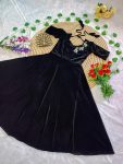 2NEW ARRIVAL VELVET HAND WORK ANARKALI GOWN FESTIVE WEAR WHOLESALE PRICE ETHNIC GARMENT (14)