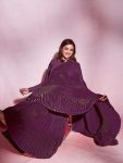 3FANCY CHINON CRUSHED SAREE WITH UNSTITCHED BLOUSE PARTTY WEAR WHOLESALE PRICE ETHNIC GARMENT (4)