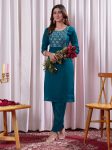 3FANCY VICHITRA SILK EMBROIDERY WORK TOP BOTTOM SET FESTIVE WEAR WHOLESALE PRICE ETHNIC GARMENT (3)