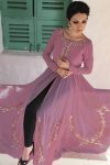 3NEW ARRIVAL GEORGETTE SEQUENCE AND ZARI WORK GOWN WITH UNSTITCHED BOTTOM FESTIVE WEAR WHOLESALE PRICE ETHNIC GARMENT (10)
