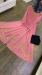 3NEW ARRIVAL GEORGETTE SEQUENCE AND ZARI WORK GOWN WITH UNSTITCHED BOTTOM FESTIVE WEAR WHOLESALE PRICE ETHNIC GARMENT (10)