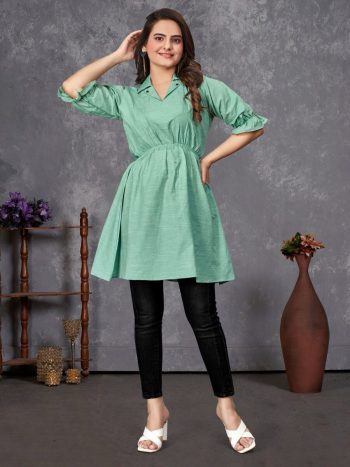 NEW ARRIVAL SLUB COTTON PLAIN  TOP  PISTA