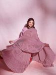 4FANCY CHINON CRUSHED SAREE WITH UNSTITCHED BLOUSE PARTTY WEAR WHOLESALE PRICE ETHNIC GARMENT (13)