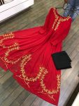 4NEW ARRIVAL GEORGETTE SEQUENCE AND ZARI WORK GOWN WITH UNSTITCHED BOTTOM FESTIVE WEAR WHOLESALE PRICE ETHNIC GARMENT (4)