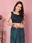 4NEW ARRIVAL SOFT NYLON THREE TONE COLOR SHADE READY TO WEAR SAREE WITH UNSTITCHED BLOUSE CASUAL WEAR WHOLESALE PRICE ETHNIC GARMENT (4)
