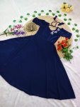 4NEW ARRIVAL VELVET HAND WORK ANARKALI GOWN FESTIVE WEAR WHOLESALE PRICE ETHNIC GARMENT (10)