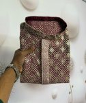 4NEW ARRIVAL VISCOSE RAYON CHIKANKARI LUCKNOWI SCHIFFLI WORK MEN’S KURTA PAYJAMA FESTIVE WEAR WHOLESALE PRICE ETHNIC GARMENT (5)
