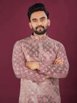 4NEW ARRIVAL VISCOSE RAYON CHIKANKARI LUCKNOWI SCHIFFLI WORK MEN’S KURTA PAYJAMA FESTIVE WEAR WHOLESALE PRICE ETHNIC GARMENT (5)