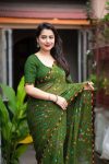 5NEW ARRIVAL GEORGETTE WARLI PRINT WITH LACE BORDER WORK SAREE WITH UNSTITCHED BLOUSE CASUAL WEAR WHOLESALE PRICE ETHNIC GARMENT (17)
