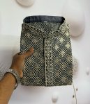 5NEW ARRIVAL VISCOSE RAYON CHIKANKARI LUCKNOWI SCHIFFLI WORK MEN’S KURTA PAYJAMA FESTIVE WEAR WHOLESALE PRICE ETHNIC GARMENT (16)