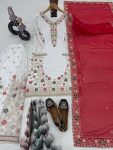ATTRACRIVE GEORGETTE EMBROIDERY SEQUENCE TOP PALAZZO WITH DUPATTA PARTY WEAR WHOLESALE PRICE ETHNIC GARMENT (14)