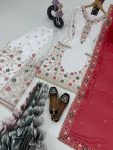 ATTRACRIVE GEORGETTE EMBROIDERY SEQUENCE TOP PALAZZO WITH DUPATTA PARTY WEAR WHOLESALE PRICE ETHNIC GARMENT (14)