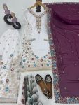 ATTRACRIVE GEORGETTE EMBROIDERY SEQUENCE TOP PALAZZO WITH DUPATTA PARTY WEAR WHOLESALE PRICE ETHNIC GARMENT (10)