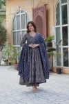 ATTRACTIVE COTTON PRINTED FLAIRED GOWN BOTTOM WITH DUPATTA PARTY WEAR WHOLESALE PRICE ETHNIC GARMENT (3)