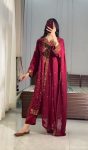 ATTRACTIVE GEOREGTTE EMBROIDERI ZARI SEQUENCE WORK TOP BOTTOM WITH DUPATTA PARTY WEAR WHOLESALE PRICE ETHNIC GARMENT (4)