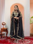 ATTRACTIVE GEORGETTE EMBROIDERY SEQUENCE WORK GOWN BOTTOM WITH DUPATTA PARTY WEAR WHOLESALE PRICE ETHNIC GARMENT (3)
