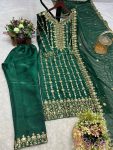ATTRACTIVE JIMMY CHOO EMBROIDERY SEQUENCE THREAD WORK TOP BOTTOM WITH DUPATTA PARTY WEAR WHOLESALE PRICE ETHNIC GARMENT (4)