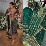 ATTRACTIVE JIMMY CHOO EMBROIDERY SEQUENCE THREAD WORK TOP BOTTOM WITH DUPATTA PARTY WEAR WHOLESALE PRICE ETHNIC GARMENT (4)