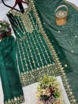 ATTRACTIVE JIMMY CHOO EMBROIDERY SEQUENCE THREAD WORK TOP BOTTOM WITH DUPATTA PARTY WEAR WHOLESALE PRICE ETHNIC GARMENT (4)