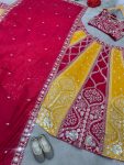 ATTRACTIVE VICHITRA SILK EMBROIDERY SEQUENCE WORK LEHENGA CHOLI WITH DUPATTA PARTY WEAR WHOLESALE PRICE ETHNIC GARMENT (4)