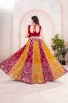 ATTRACTIVE VICHITRA SILK EMBROIDERY SEQUENCE WORK LEHENGA CHOLI WITH DUPATTA PARTY WEAR WHOLESALE PRICE ETHNIC GARMENT (4)