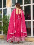 DESIGNER AMERICAN SILK THREAD WITH SEQUENCE WORK GOWN BOTTOM WITH DUPATTA FESTIVE WEAR WHOLESALE PRICE ETHNIC GARMENT (2)