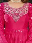 DESIGNER AMERICAN SILK THREAD WITH SEQUENCE WORK GOWN BOTTOM WITH DUPATTA FESTIVE WEAR WHOLESALE PRICE ETHNIC GARMENT (2)