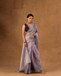 DESIGNER BURBERRY SEQUENCE AND ZARI EMBROIDERY WORK SAREE WITH UNSTITCHED BLOUSE PARTY WEAR WHOLESALE PRICE ETHNIC GARMENT (3)