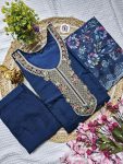 DESIGNER CHANDERI SILK BEADS HANDWORK TOP BOTTOM WITH PRINTED DUPATTA PARTY WEAR WHOLESALE PRICE ETHNIC GARMENT (5)