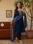 DESIGNER CHANDERI SILK BEADS HANDWORK TOP BOTTOM WITH PRINTED DUPATTA PARTY WEAR WHOLESALE PRICE ETHNIC GARMENT (5)