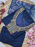 DESIGNER CHANDERI SILK BEADS HANDWORK TOP BOTTOM WITH PRINTED DUPATTA PARTY WEAR WHOLESALE PRICE ETHNIC GARMENT (5)
