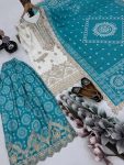 DESIGNER CHINON EMBROIDERY SEQUENCE CODING MIRROR HAND WORK TOP PALAZZO WITH DUPATTA PARTY WEAR WHOLESALE PRICE ETHNIC GARMENT (3)