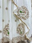 DESIGNER CHINON EMBROIDERY SEQUENCE WORK GOWN BOTTOM WITH DUPATTA PARTY WEAR WHOLESALE PRICE ETHNIC GARMENT (4)