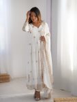 DESIGNER CHINON EMBROIDERY SEQUENCE WORK GOWN BOTTOM WITH DUPATTA PARTY WEAR WHOLESALE PRICE ETHNIC GARMENT (4)