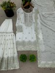 DESIGNER CHINON EMBROIDERY SEQUENCE WORK TOP SHARARA WITH DUPATTA PARTY WEAR WHOLESALE PRICE ETHNIC GARMENT (4)