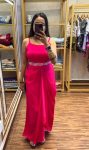 DESIGNER CHINON EMBROIDERY WORK DRAPE SKIRT BLOUSE AND KOTI PARTY WEAR WHOLESALE PRICE ETHNIC GARMENT (6)