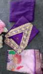 DESIGNER CHINON EMBROIDERY WORK TOP BOTTOM WITH DUPATTA FESTIVE WEAR WHOLESALE PRICE ETHNIC GARMENT (7)