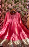 DESIGNER CHINON EMBROIDERY ZARI CODING SEQUENCE WORK GOWN BOTTOM WITH DUPATTA PARTY WEAR WHOLESALE PRICE ETHNIC GARMENT (8)