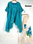 DESIGNER CHINON FLORAL PRINTED LACE WORK KAFTAN WITH PALAZZO PARTY WEAR WHOLESALE PRICE ETHNIC GARMENT (7)
